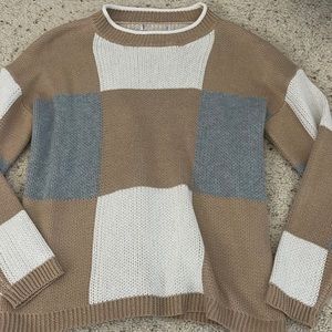 color-blocked sweater